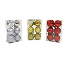 Lot de 6 boules de Noël 50 mm - UBL