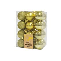 Boules 40 mm dorées x24 - UBL