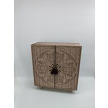 Mini armoire de rangement 30 x 12 x 34 cm bois marron 