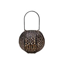 Porte-bougie 15x13cm noir/doré