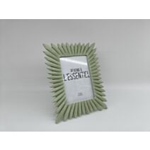Cadre photo Maison Familiale 22 x 17 cm bois vert