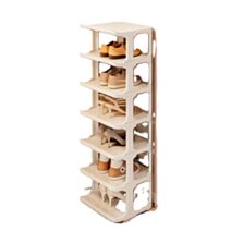 Range-chaussure 6 étages 24,5 x 26 x 103 cm plastique blanc