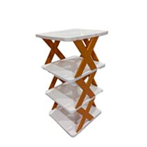 Range-chaussure 2 étages 24,5 x 26 x 35 cm plastique blanc