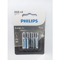 4 piles zinc Longlife AAA - PHILIPS