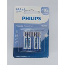 4 piles alcaline Power AAA - PHILIPS