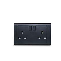 Double Prise de courant avec interrupteur 13A Standard BS R2747GPH - MK HONEYWELL