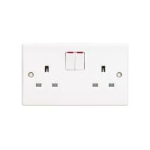 2 prises bs 13a + inter Slim - SCHNEIDER