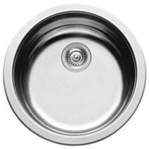 Evier 1 cuve rond Ø450 mm inox lisse + vidage  