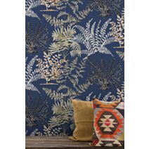 Papier peint vinyle intissé Lima bleu 0,53 x 10 m - GRANDECO