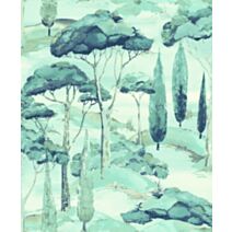 Papier peint vinyle intissé Arcadia Canopy bleu 0,53 x 10 m - GRANDECO