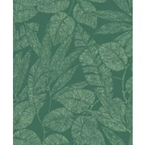 Papier peint expansé intissé Lorena vert foncé 0,53 x 10 m - GRANDECO