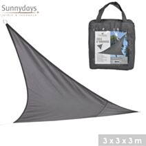 Voile d'ombrage 3 x 3 x 3 m polyester anthracite