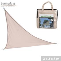 Voile d'ombrage 3 x 3 x 3 m polyester beige