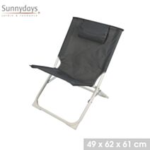 Chilienne avec coussin Havana 49 x 62 x h61 cm gris anthracite