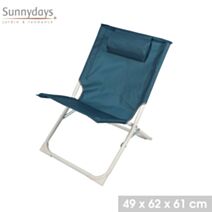 Chilienne avec coussin Havana 49 x 62 x h61 cm bleu gris