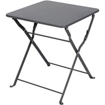 Table pliable Mistral en métal gris anthracite 40 x 40 x h45 cm