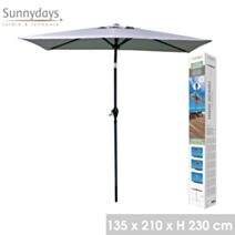 Parasol inclinable Villa Verde 135 x 210 cm gris clair