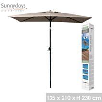 Parasol inclinable Villa Verde 135 x 210 cm taupe
