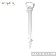 Pied de parasol de plage en plastique Ø3,5 x h38,5 cm