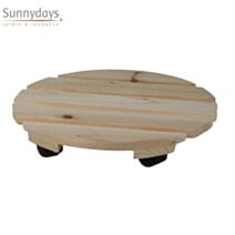 Porte plante rond avec roulettes Ø30 cm