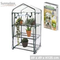 Serre de jardin avec porte 3 niveaux 69 x 49 x h125 cm