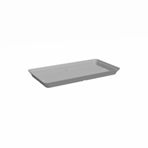 Soucoupe Capri rectangulaire XL 80 cm gris clair - ARTEVASI