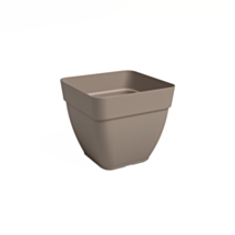 Pot Capri Campana carré 37 cm taupe - ARTEVASI