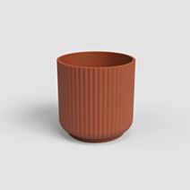 Cache-pot Luna terre cuite 16,5x16,5x15,5cm rouge - ARTEVASI
