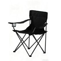 Chaise de camping Adventure acier 83cm noir
