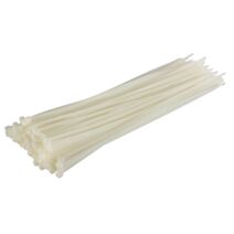100 colliers de serrage 7,6 x 500 mm blanc