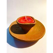 Lot de 2 bougies avec plateau Divali