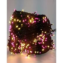 Guirlande lumineuse 800 led/100 m blanc ton chaud/rose