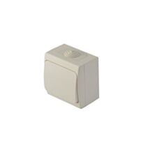 Interrupteur simple va et vient apparent étanche blanc Tropic - INGELEC