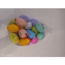 Set de 20 œufs multicolores à décorer 9 cm - HOBBYWORLD