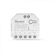 Interrupteur intelligent Wi-Fi à double relais Sonoff blanc 54x49x24mm en ABS ignifuge