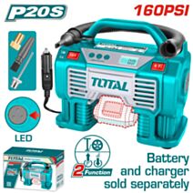 Compresseur d’air automatique lithiumion TACLI2002 - TOTAL