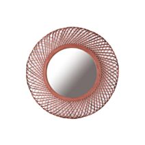 Miroir décoratif bambou patine noire Ø60 cm