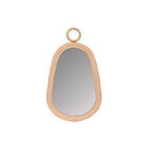 Miroir déco goutte en bambou/accroche 36 x 66 cm naturel