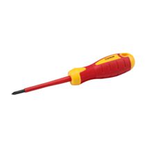 Tournevis cruciforme VDE PH1 plastique 80mm rouge et jaune - HOTECHE