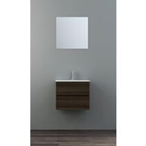 Meuble de salle de bain effet bois Sofia 60 cm avec miroir et vasque