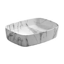 Vasque marbre 135x49,5x37cm blanc