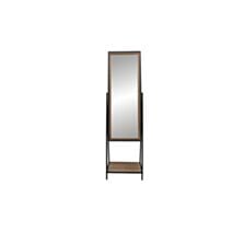 Miroir sur pieds + étagère 44x156cm noir