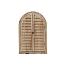 Miroir déco arche avec volets battants bois 44x66cm