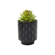 Plante artificielle succulente pot céramique D7x8,5cm H.13cm