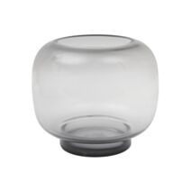 Vase verre 22x21cm gris