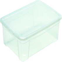 Boîte de rangement transparente avec couvercle 25,6L - MONDEX