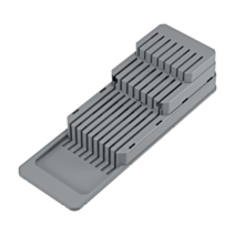 Range-couteaux ajustable Bladefit plastique gris - METALTEX