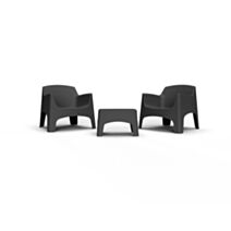 Set Ibiza 2 places noir 