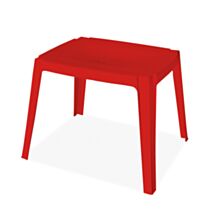Table basse résine synthèse 59x47x46cm rouge