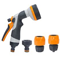 Pistolet d’arrosage multijet 8 jets Easy 37,5cm noir/orange - GF
